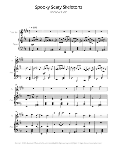 Spooky Scary Skeletons (arr. Ygor Nunes)
