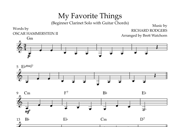 My Favorite Things (arr. Brett Watchorn)