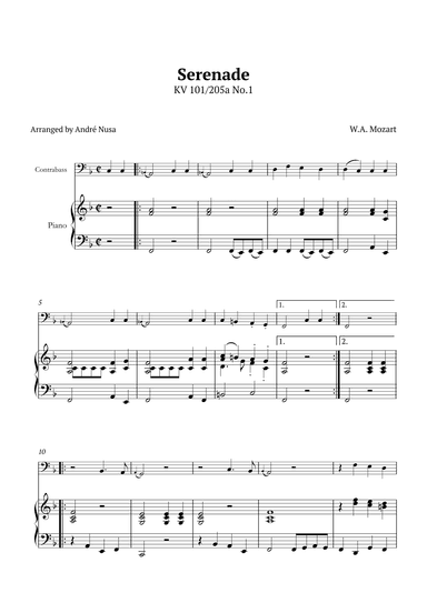 Serenade KV 101 250a No.1 (arr. André Nusa)