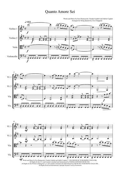 Quanto Amore Sei (arr. Ciro Chiapponi)