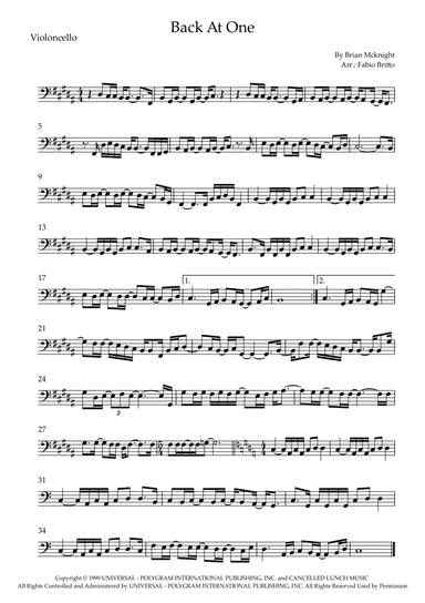Back At One (arr. Fabio Britto)