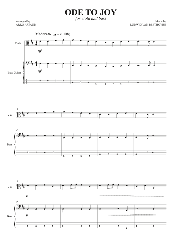 Ode to Joy (arr. Art.o Artaud)