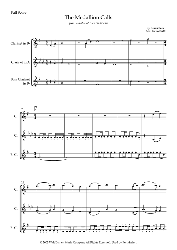 The Medallion Calls (arr. Fabio Britto)
