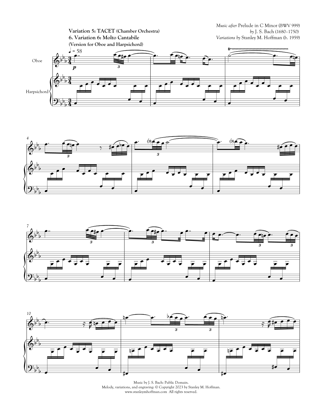Molto Cantabile from Homage to Bach (arr. Stanley M Hoffman)