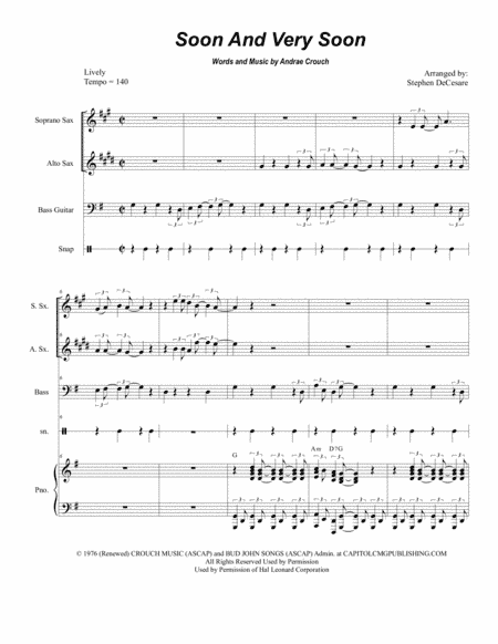 Soon And Very Soon (arr. Stephen DeCesare)