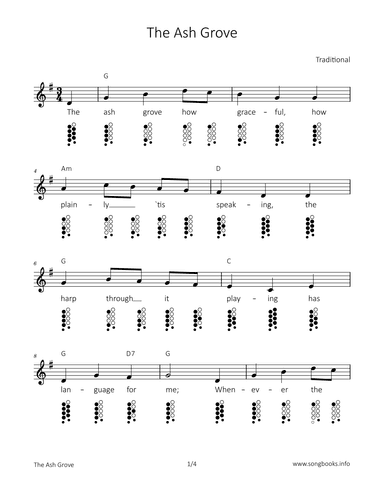 The Ash Grove (arr. songbooks.info)