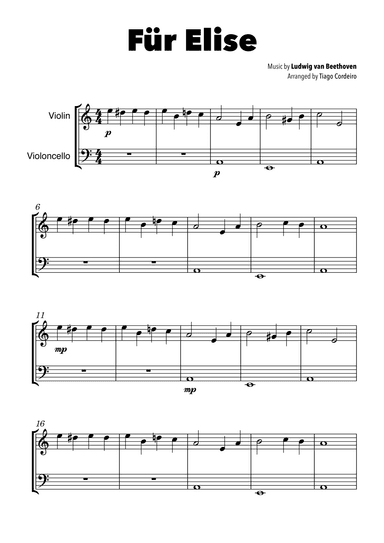 Für Elise (arr. Tiago Cordeiro)