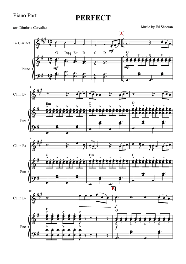 Perfect (arr. Dimitrie Carvalho)