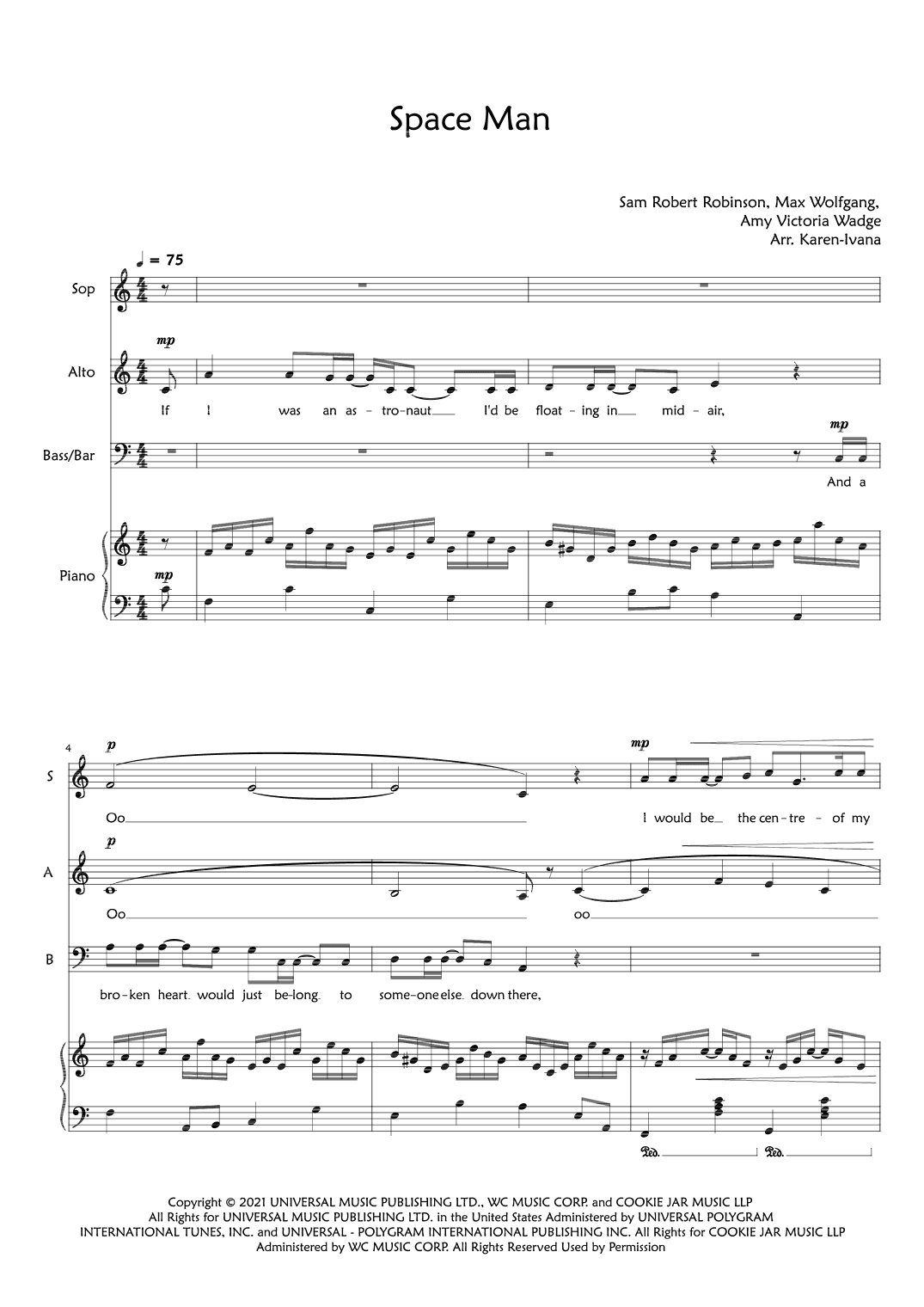 Space Man (arr. Karen Ivana)