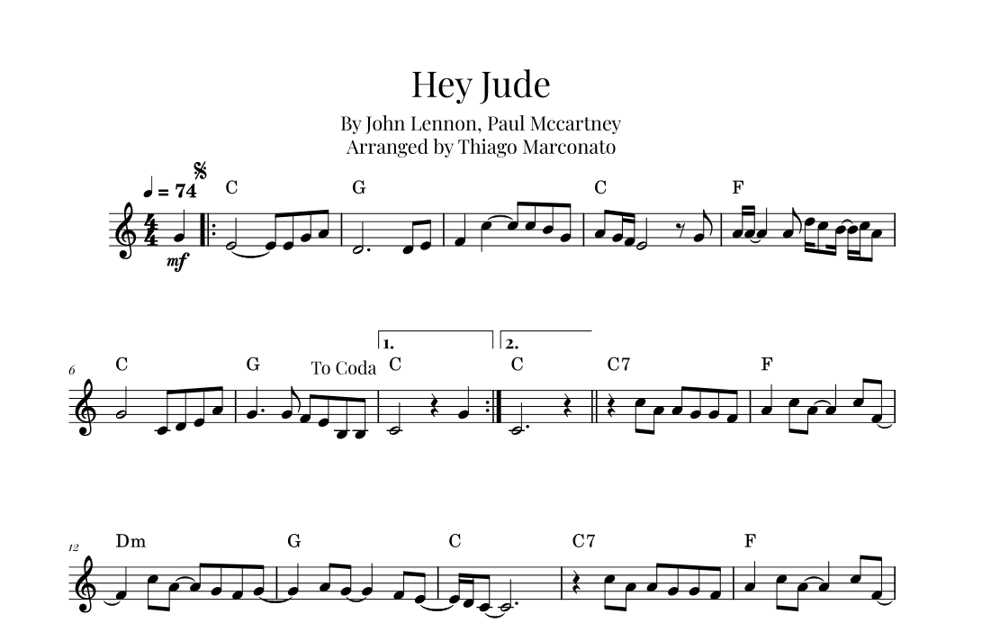 Hey Jude (arr. Thiago Marconato)