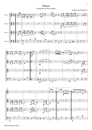 Minuet (arr. Edition Maulwurf)