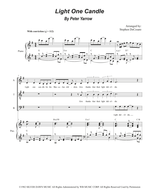Light One Candle (arr. Stephen DeCesare)