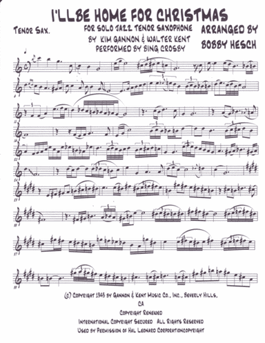 I'll Be Home For Christmas (arr. Bobby Hesch)