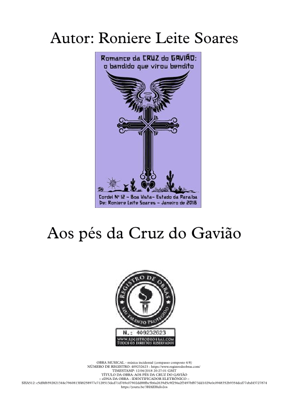 Aos pés da cruz do Gavião
