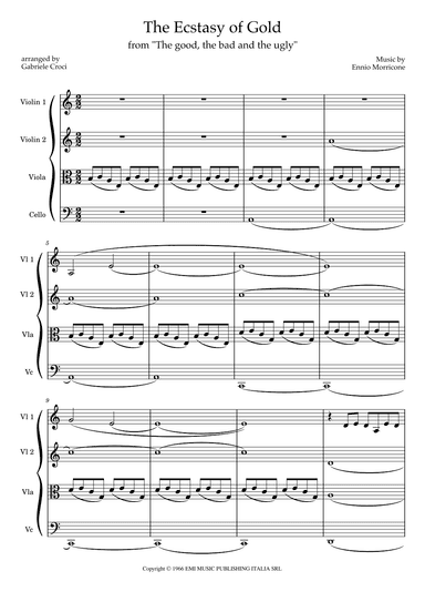 Ecstasy Of Gold (arr. Gabriele Croci)