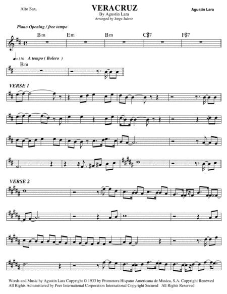 Veracruz (arr. Jorge Juárez)