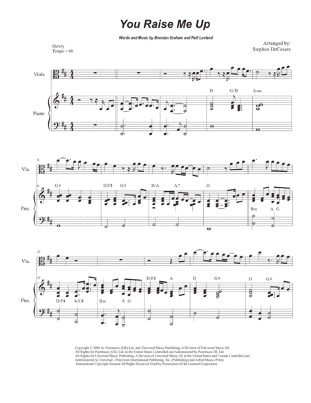 You Raise Me Up (arr. Stephen DeCesare)