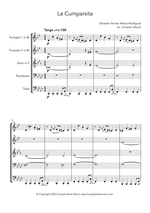 La Cumparsita (arr. Christian Morris)