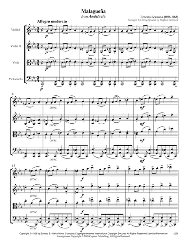 Malaguena (arr. Stephen Levintow)