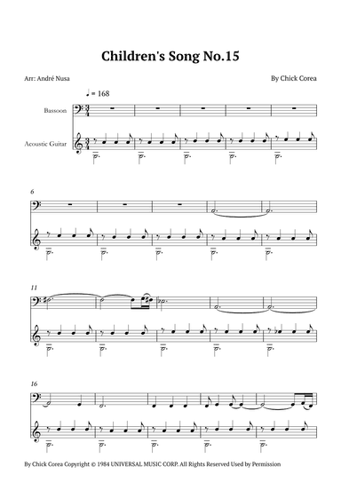 Children's Song No. 15 (arr. André Nusa)