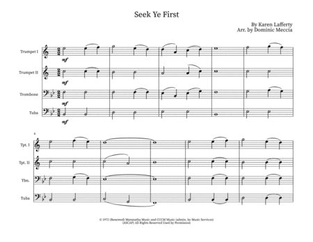 Seek Ye First (arr. Dominic Meccia)