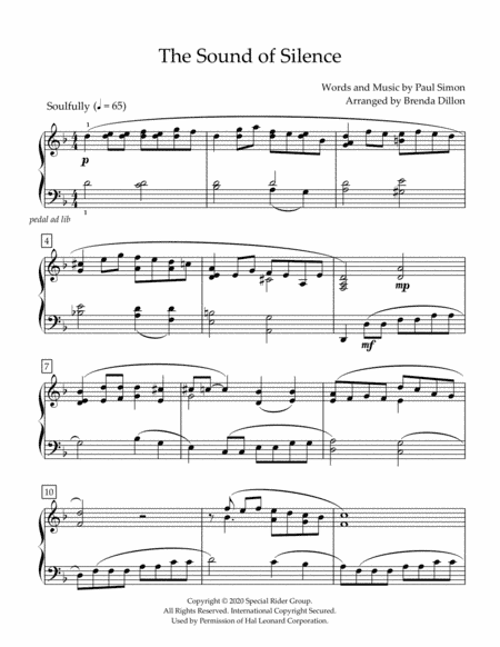 The Silence Of Sound (arr. Brenda Dillon)
