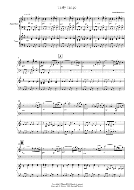 Tasty Tango for Accordion and Piano