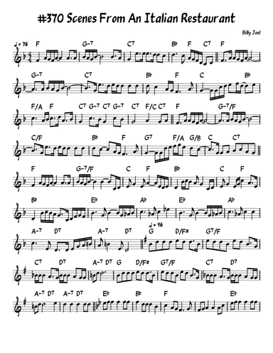 Scenes From An Italian Restaurant (arr. John Fries)