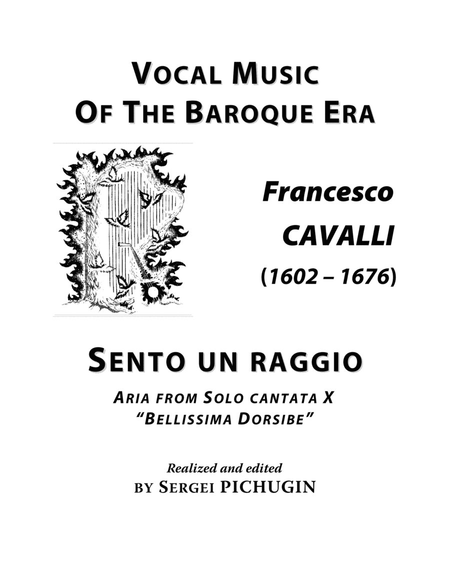 CAVALLI Francesco: Sento un raggio di vago diletto, aria from the cantata, arranged for Voice and Pi (arr. Sergei PICHUGIN)
