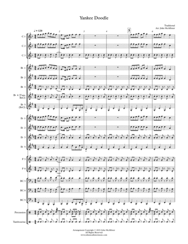 Yankee Doodle - for Adaptable Quintet (arr. John McAllister)