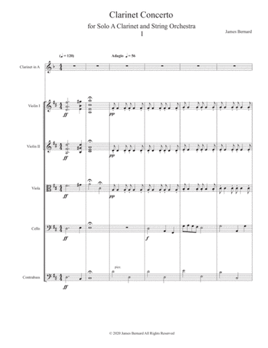 Concerto for Clarinet and String Orchestra in D Major, Op. 33: Adagio-Allegro