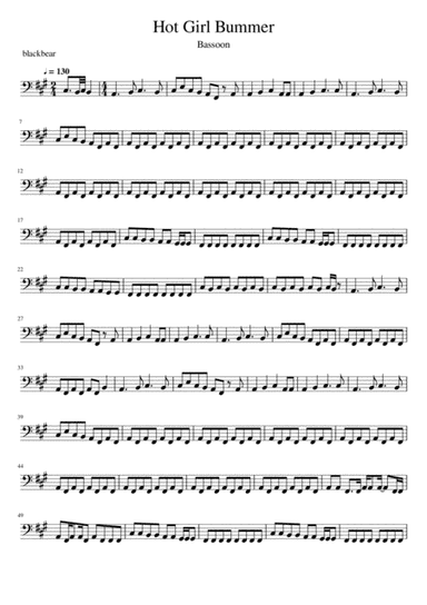 Hot Girl Bummer (arr. Sean M.)