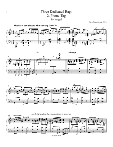 Phone-Tag Rag, op. 13, #2