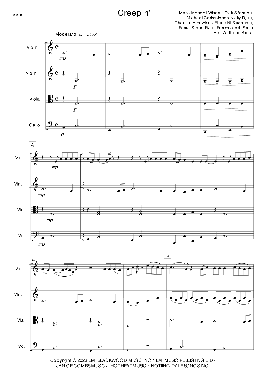 Creepin' (with The Weeknd & 21 Savage) (arr. Jose Welligton Sousa de Castro)