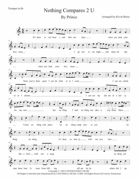 Nothing Compares 2 U (arr. Kevin Busse)