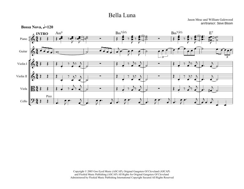 Bella Luna (arr. Steve Bloom)