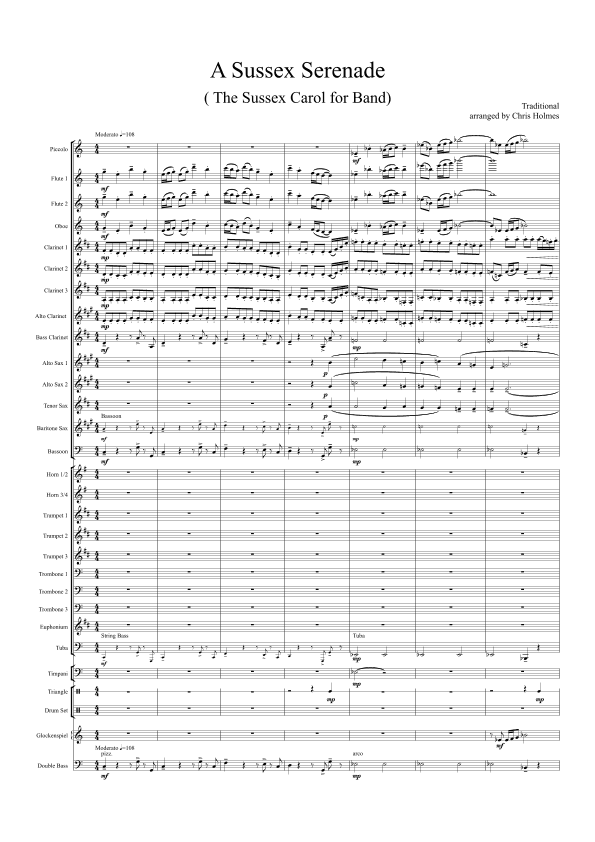A Sussex Serenade (The Sussex Carol for Concert Band) (arr. Chris Holmes)