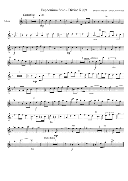 Euphonium solo - Divine Right (Based on an original tune by Derick Kane) with full Brass Band accomp