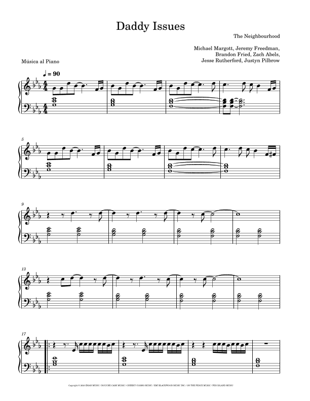 Daddy Issues (arr. Música al Piano)