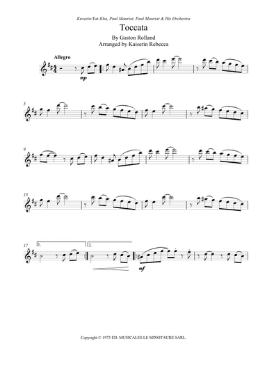 Toccata (arr. Kaiserin Rebecca)