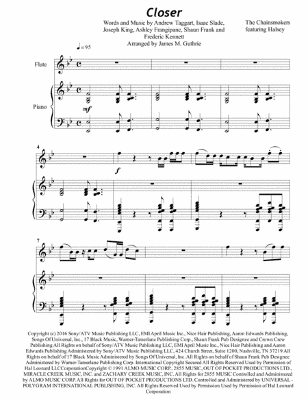 Closer (arr. James M. Guthrie, ASCAP)