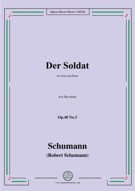 Schumann-Der Soldat Op.40 No.3,in b flat minor (arr. MSM)