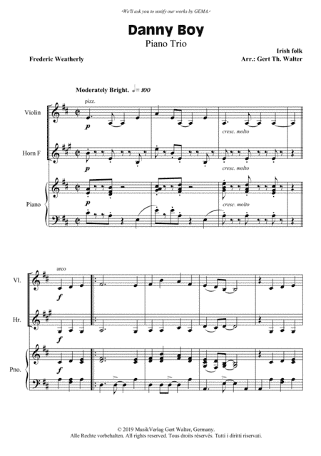 Danny Boy (arr. Gert Th. Walter)