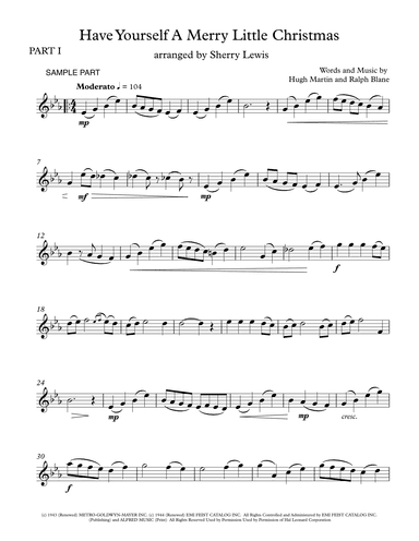 Have Yourself A Merry Little Christmas  from MEET ME IN ST. LOUIS (arr. Sherry Lewis)