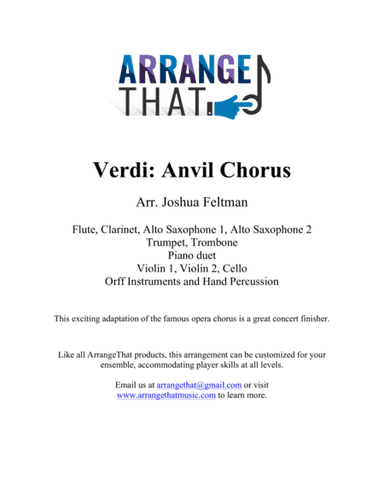Verdi: Anvil Chorus - Easy (arr. Joshua Feltman)