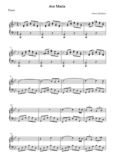 Ave Maria - Franz Schubert (Piano) (arr. Wesley S. SIlva)