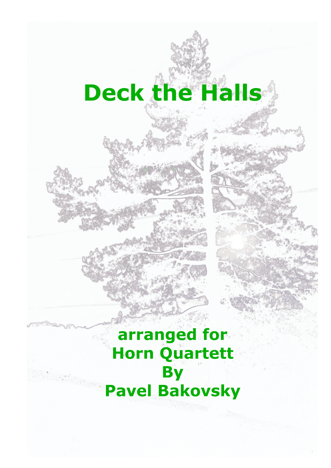 Deck the Halls with Boughs of Holly (arr. Pavel Bakovsky)