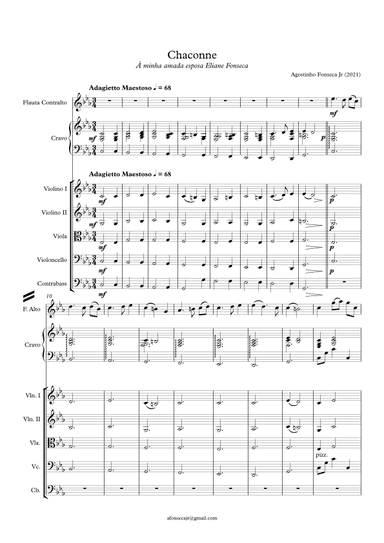 Chaconne - Recorder Alto Solo, Harpsichord and Strings