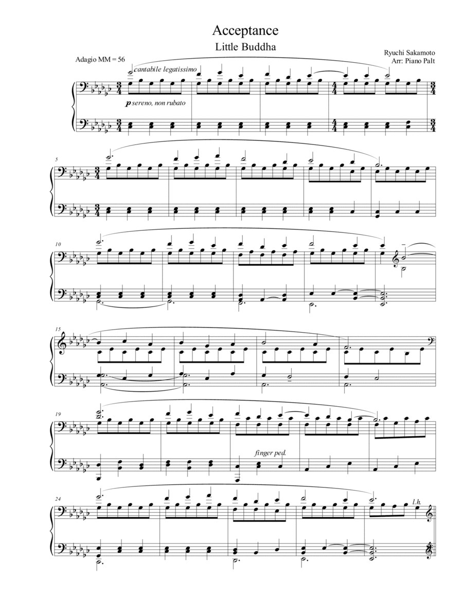 Little Buddha (arr. Piano Palt)