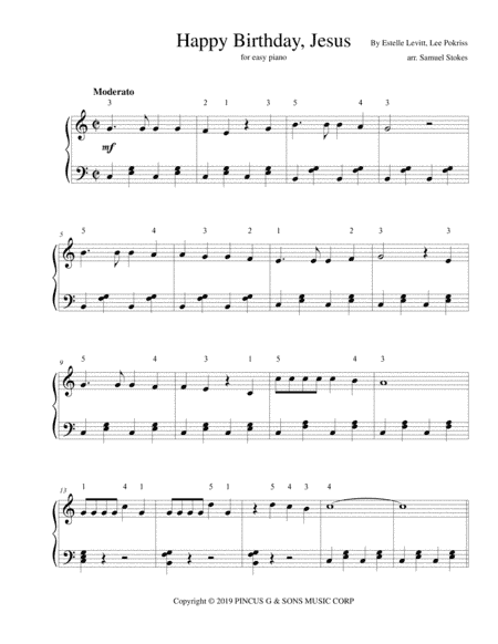 Happy Birthday Jesus (arr. Samuel Stokes)